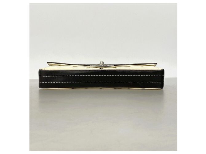 Borsa a tracolla con catena Chanel Chocolate Bar Nero Bianco - vista 3
