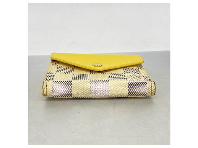 Cartera Louis Vuitton Tri-fold en Damier Azur Blanco - vista 2