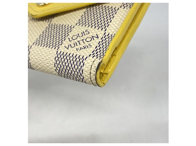 Cartera Louis Vuitton Tri-fold en Damier Azur Blanco - vista 6