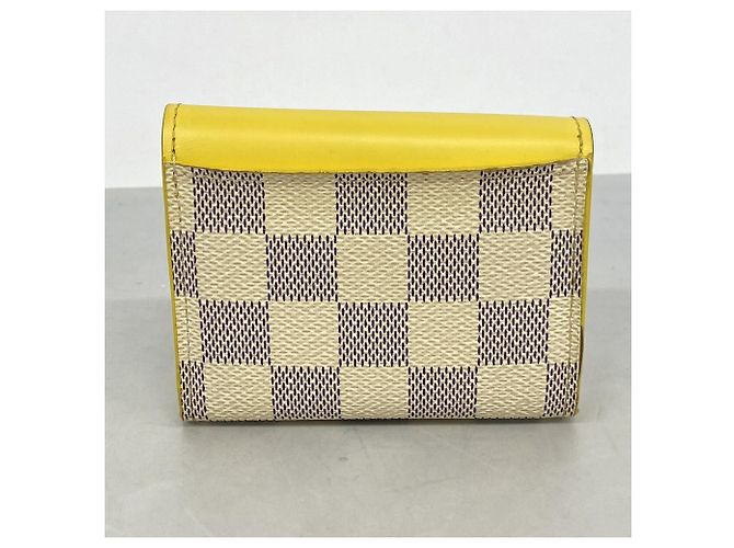 Cartera Louis Vuitton Tri-fold en Damier Azur Blanco - vista 9
