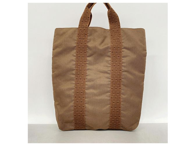 Hermès Borsa Tote Hermes Herline Cabas Marrone - vista 10