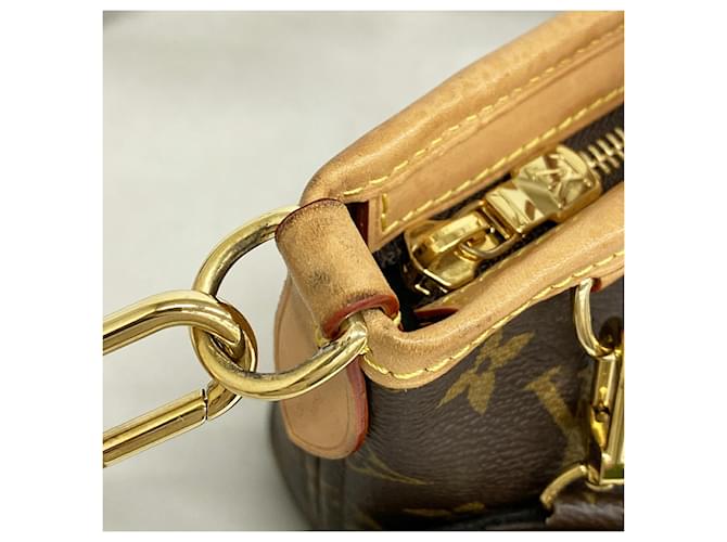 Borsa Louis Vuitton Monogram Neverfull BB Marrone - vista 6