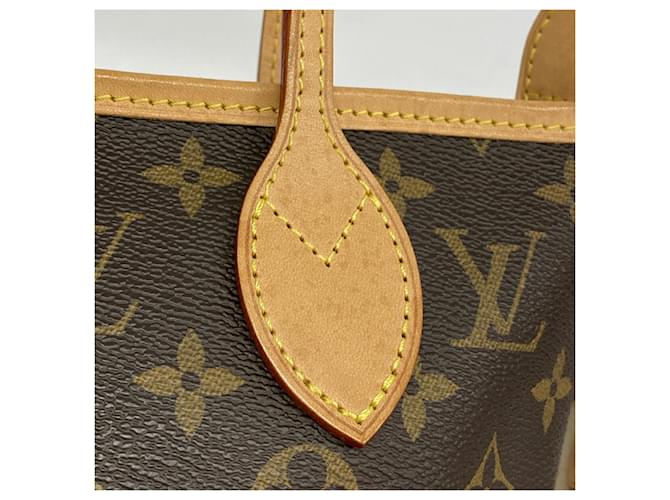 Borsa Louis Vuitton Monogram Neverfull BB Marrone - vista 9
