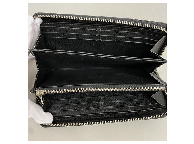 Portafoglio Lungo Louis Vuitton Zippy Lockme M62622 Noir Nero - vista 3