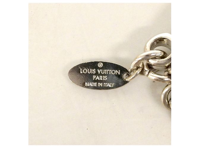 Portachiavi Louis Vuitton Monogram Flower Argento Rosa Rosso - vista 3