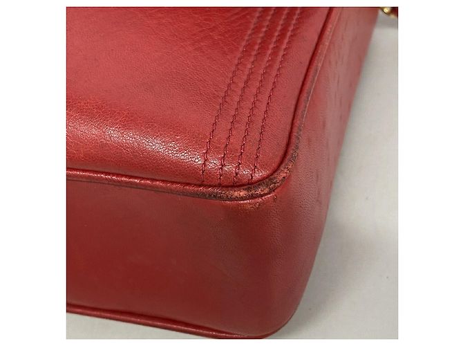 Borsa a tracolla Chanel in pelle rossa Rosso - vista 7