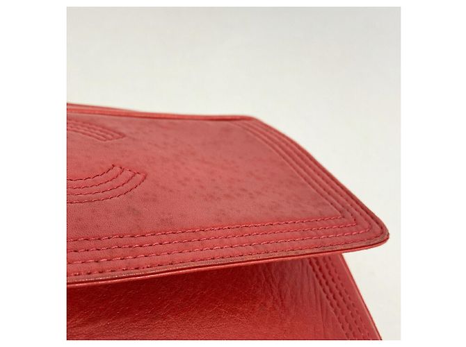 Borsa a tracolla Chanel in pelle rossa Rosso - vista 8