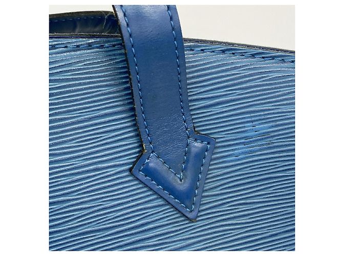 Borsa a tracolla Louis Vuitton Epi Saint Jacques Blu - vista 10