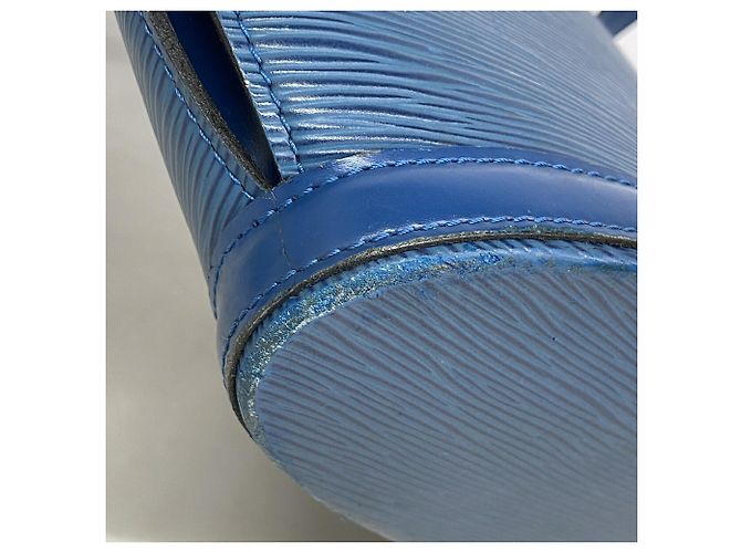Borsa a tracolla Louis Vuitton Epi Saint Jacques Blu - vista 6
