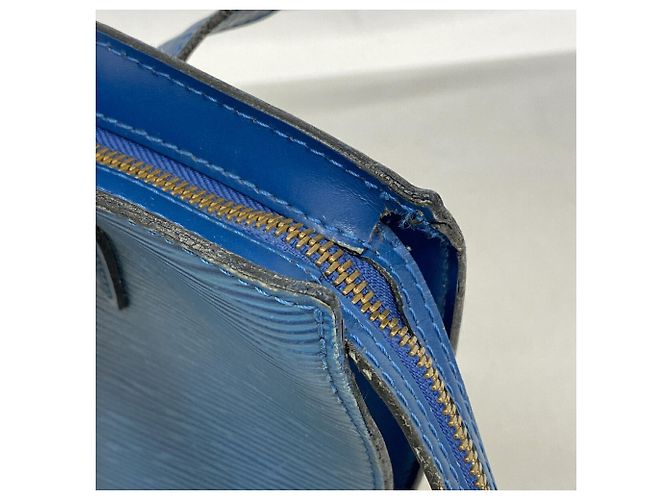 Borsa a tracolla Louis Vuitton Epi Saint Jacques Blu - vista 8
