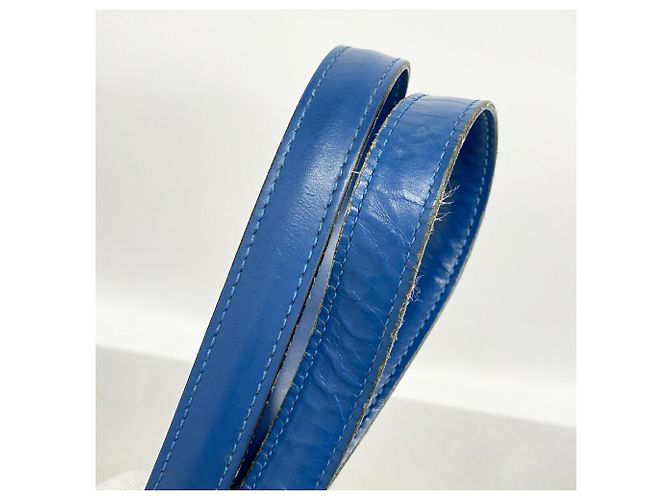Borsa a tracolla Louis Vuitton Epi Saint Jacques Blu - vista 9