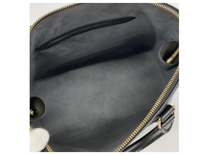 Borsa a mano Louis Vuitton Alma in pelle Epi Nero - vista 4