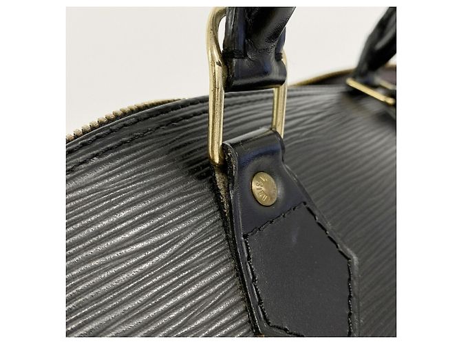 Borsa a mano Louis Vuitton Alma in pelle Epi Nero - vista 9