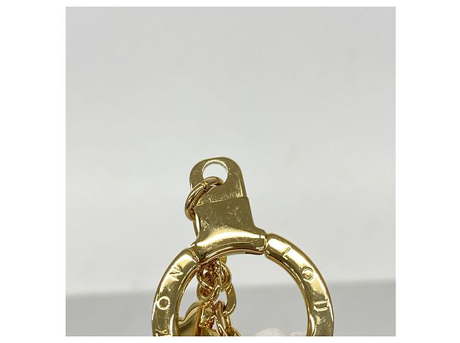 Louis Vuitton Monogram Bijou Sac Chaine Blooming Flower Keychain Charm Marrone Rosa D'oro - vista 5