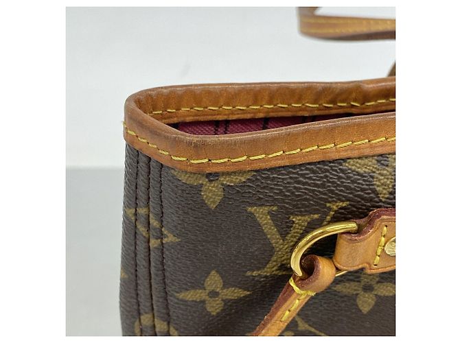 Borsa Tote Louis Vuitton Monogram Neverfull PM Marrone Rosa - vista 11