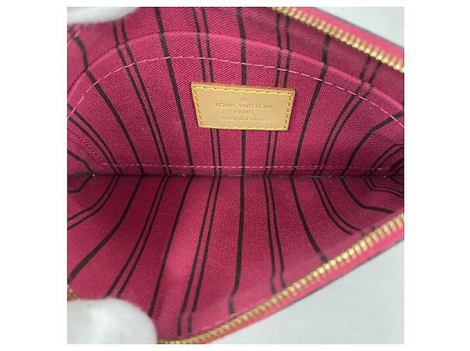 Borsa Tote Louis Vuitton Monogram Neverfull PM Marrone Rosa - vista 12
