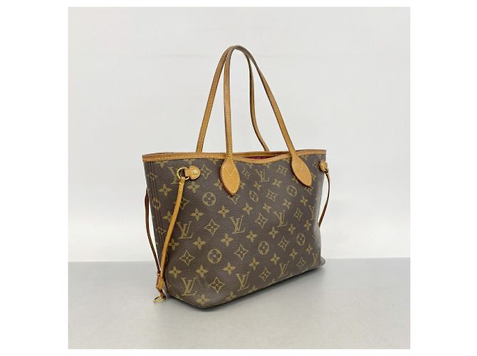 Borsa Tote Louis Vuitton Monogram Neverfull PM Marrone Rosa - vista 2
