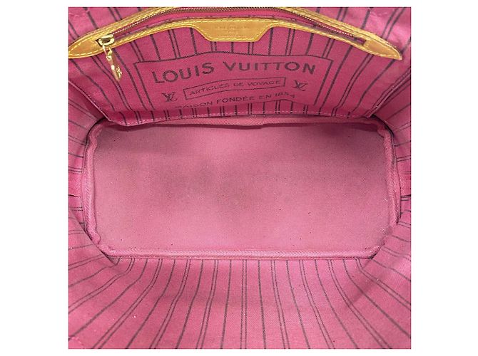 Borsa Tote Louis Vuitton Monogram Neverfull PM Marrone Rosa - vista 4