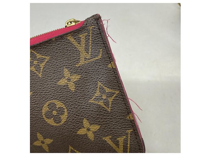 Borsa Tote Louis Vuitton Monogram Neverfull PM Marrone Rosa - vista 8
