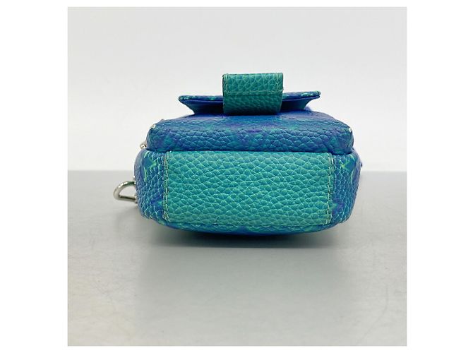 Borsa a tracolla Louis Vuitton Taurillon Illusion Blu Verde chiaro - vista 3