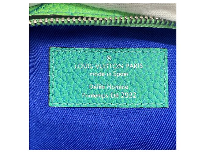 Borsa a tracolla Louis Vuitton Taurillon Illusion Blu Verde chiaro - vista 5