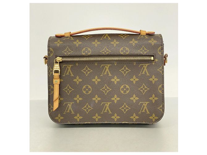 Borsa Louis Vuitton Monogram Pochette Metis MM Marrone - vista 12