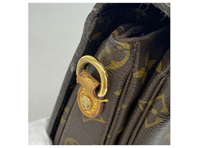 Borsa Louis Vuitton Monogram Pochette Metis MM Marrone - vista 7