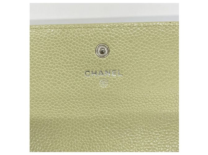 Cartera larga Chanel verde - vista 4