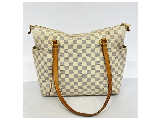 Borsa Tote Louis Vuitton Damier Azur Totally MM Bianco - vista 12