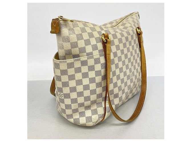 Borsa Tote Louis Vuitton Damier Azur Totally MM Bianco - vista 2