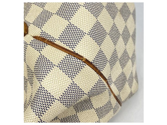 Borsa Tote Louis Vuitton Damier Azur Totally MM Bianco - vista 7