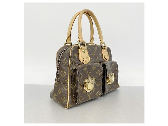Borsa Louis Vuitton Monogram Manhattan PM Marrone - vista 2
