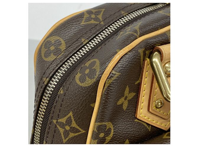 Borsa Louis Vuitton Monogram Manhattan PM Marrone - vista 8