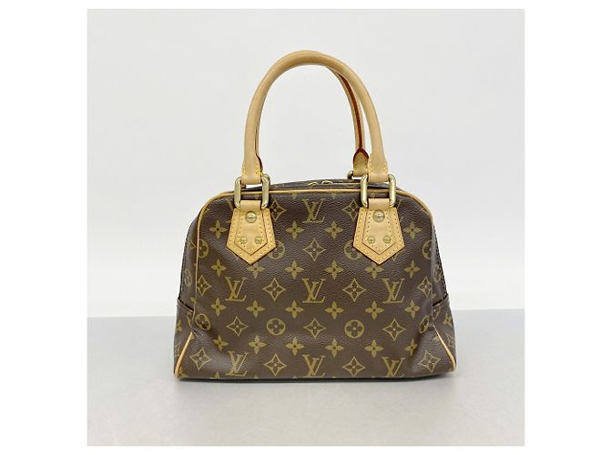 Borsa Louis Vuitton Monogram Manhattan PM Marrone - vista 9