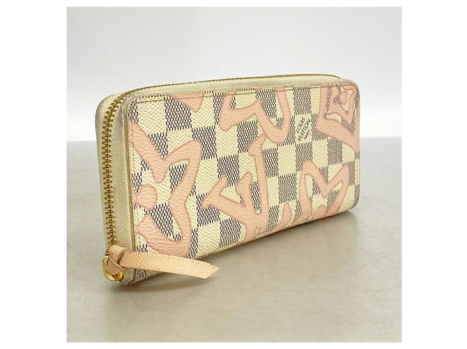 Louis Vuitton Damier Azur Tahiti Collection Langbeutel Pink Weiß - Ansicht 2