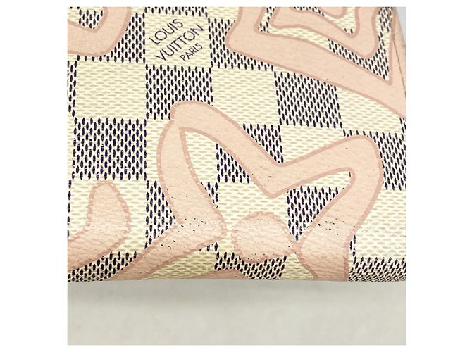 Louis Vuitton Damier Azur Tahiti Collection Langbeutel Pink Weiß - Ansicht 7