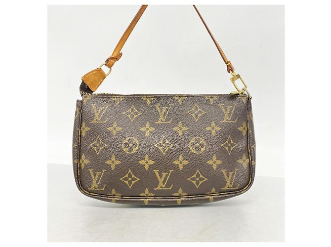 Borsa Louis Vuitton Monogram Pochette Accessoires Marrone - vista 10