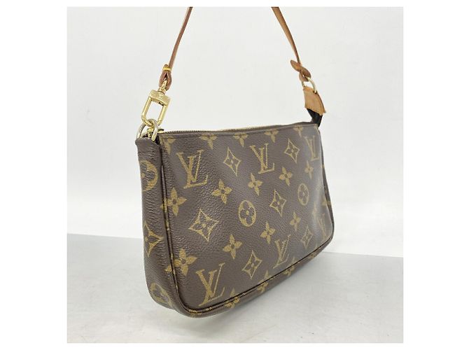 Borsa Louis Vuitton Monogram Pochette Accessoires Marrone - vista 2
