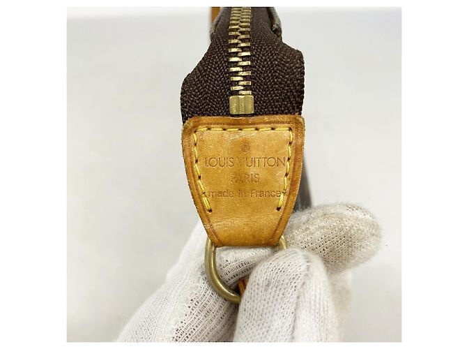 Borsa Louis Vuitton Monogram Pochette Accessoires Marrone - vista 5