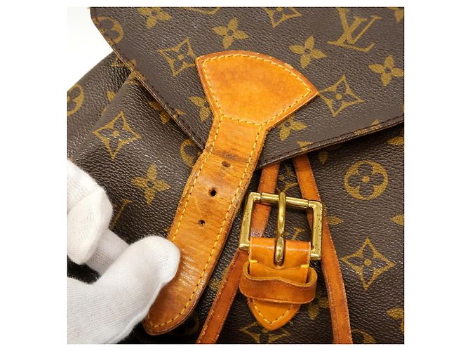 Zaino Louis Vuitton Monogram Montsouris GM Marrone - vista 8