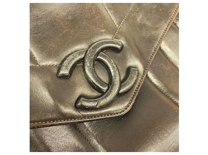 Bolso de hombro Chanel de piel de cordero negra Negro - vista 8