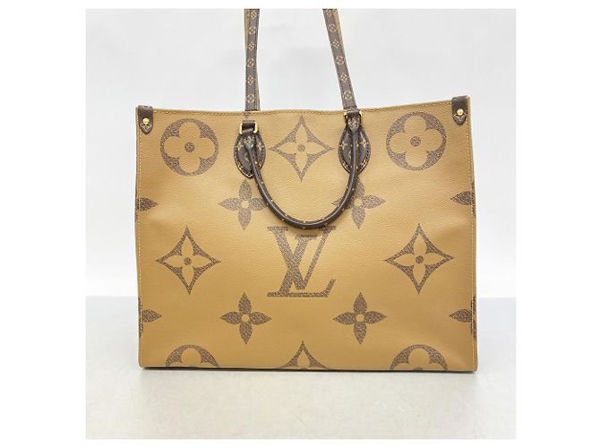 Borsa Tote Louis Vuitton Monogram Reverse OnTheGo GM Marrone - vista 11