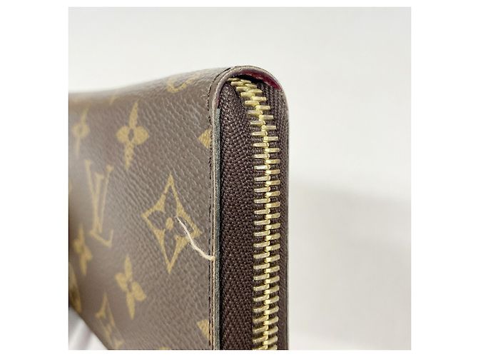Louis Vuitton Monogram Portefeuille Clemence Long Wallet Marrone Fuschia - vista 6
