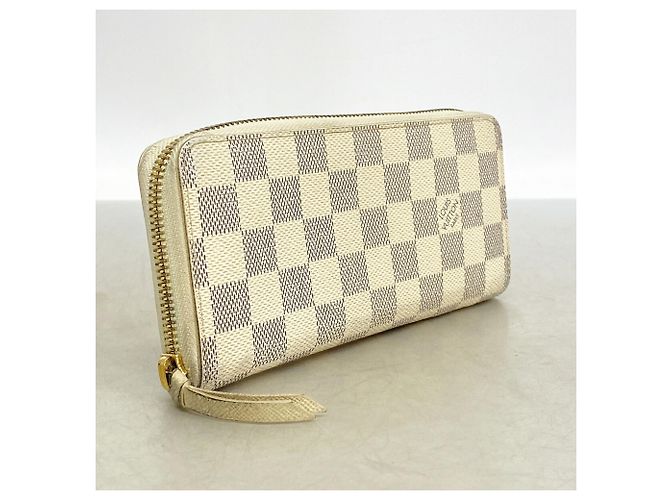 Louis Vuitton Damier Azur Portefeuille Clemence Long Wallet Bianco - vista 2