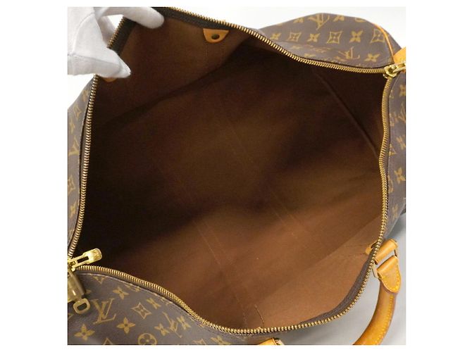 Louis Vuitton Boston Monogram Keepall 55 Marrone - vista 4