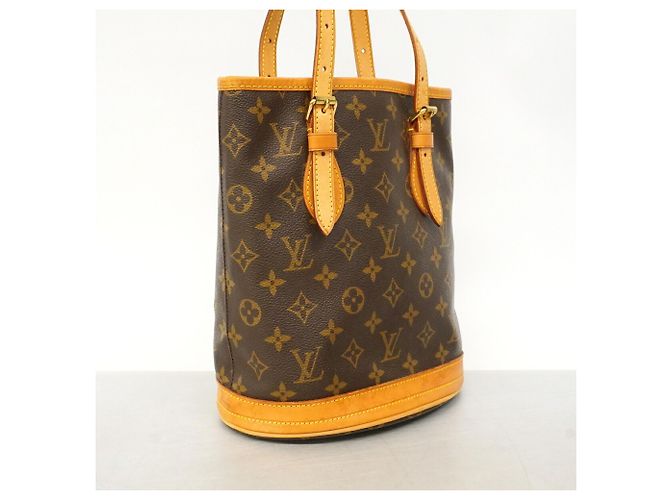 Borsa Tote Louis Vuitton Monogram Petite Bucket Marrone - vista 2