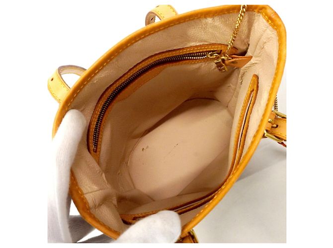 Borsa Tote Louis Vuitton Monogram Petite Bucket Marrone - vista 4