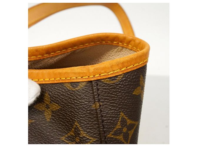 Borsa Tote Louis Vuitton Monogram Petite Bucket Marrone - vista 8