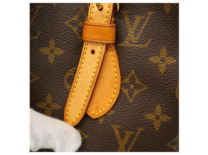 Borsa Tote Louis Vuitton Monogram Petite Bucket Marrone - vista 9