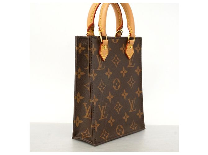 Louis Vuitton Monogram Petite Sac Plat Handtasche Braun - Ansicht 2